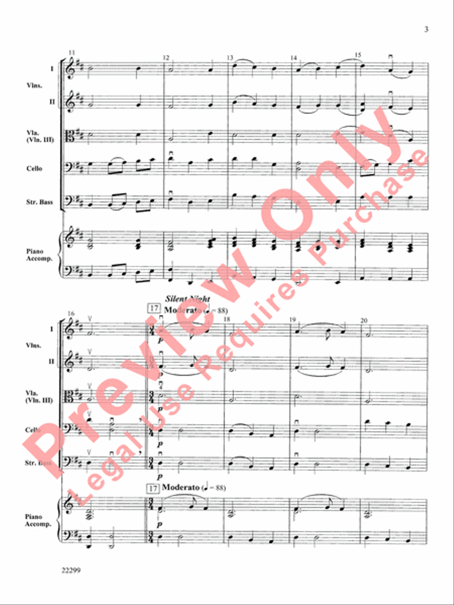 String a Song of Christmas String Orchestra scores gallery preview page 4