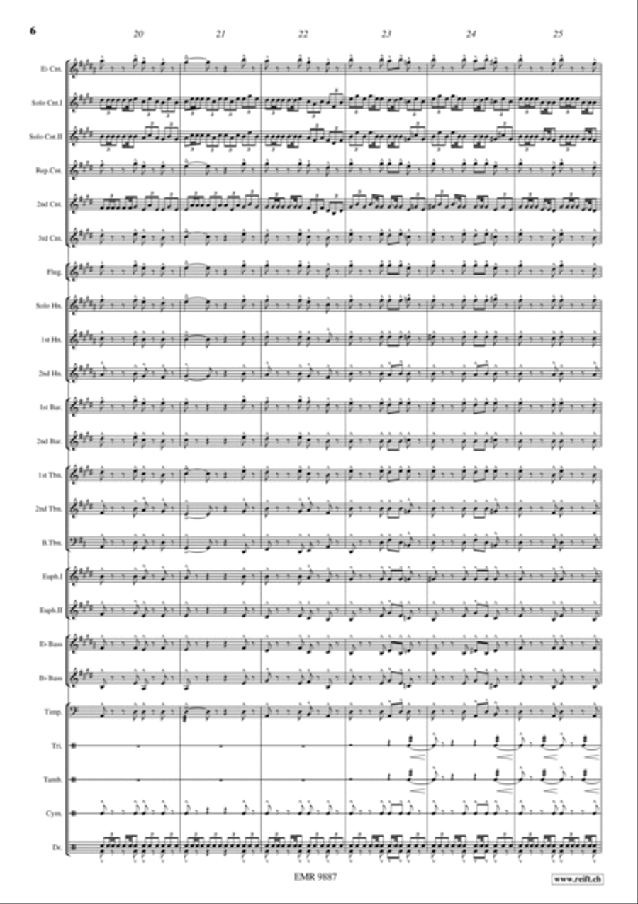 Finale from Symphony No. 1 Brass Band scores gallery preview page 6