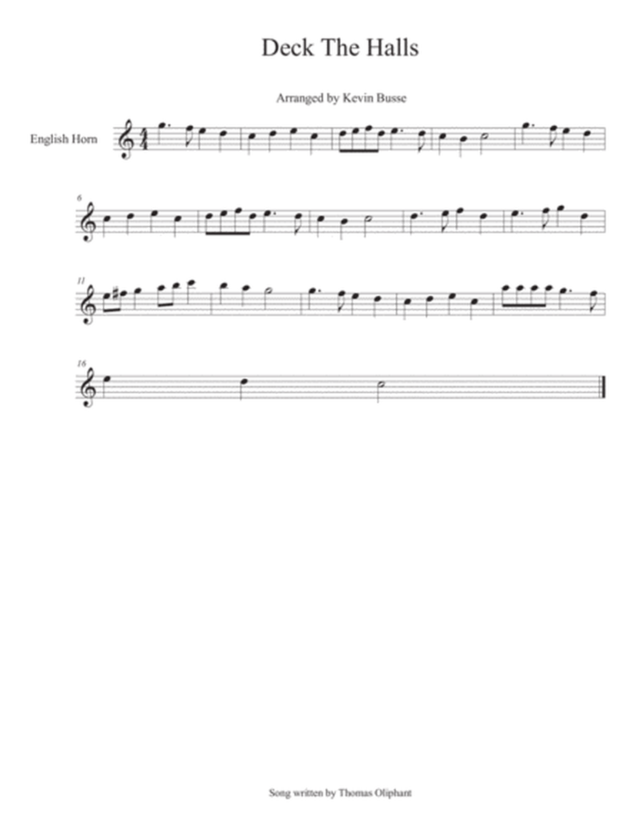 Deck The Halls - English Horn image number null