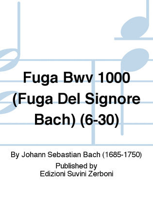 Book cover for Fuga Bwv 1000 (Fuga Del Signore Bach) (6-30)