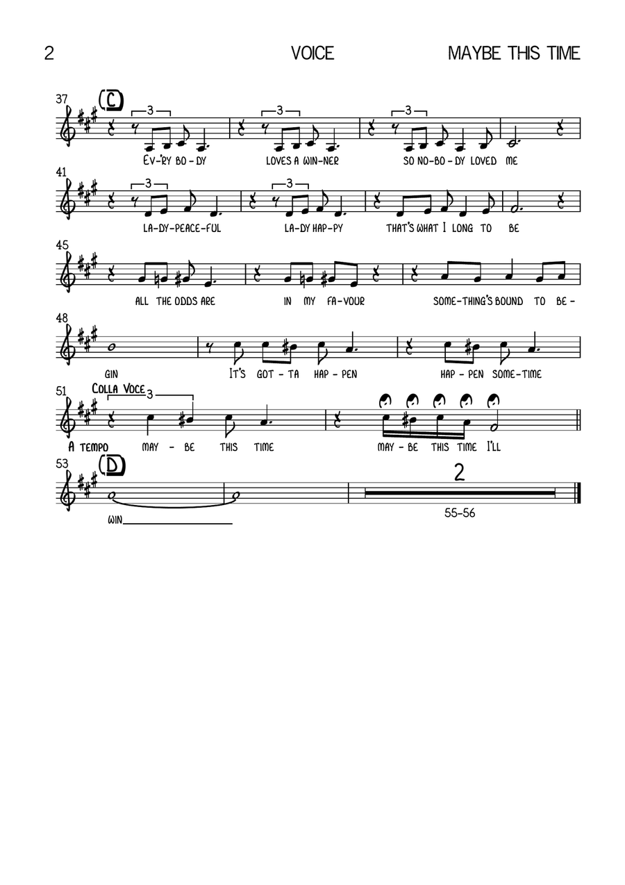 Maybe This Time Jazz Ensemble scores gallery preview page 2