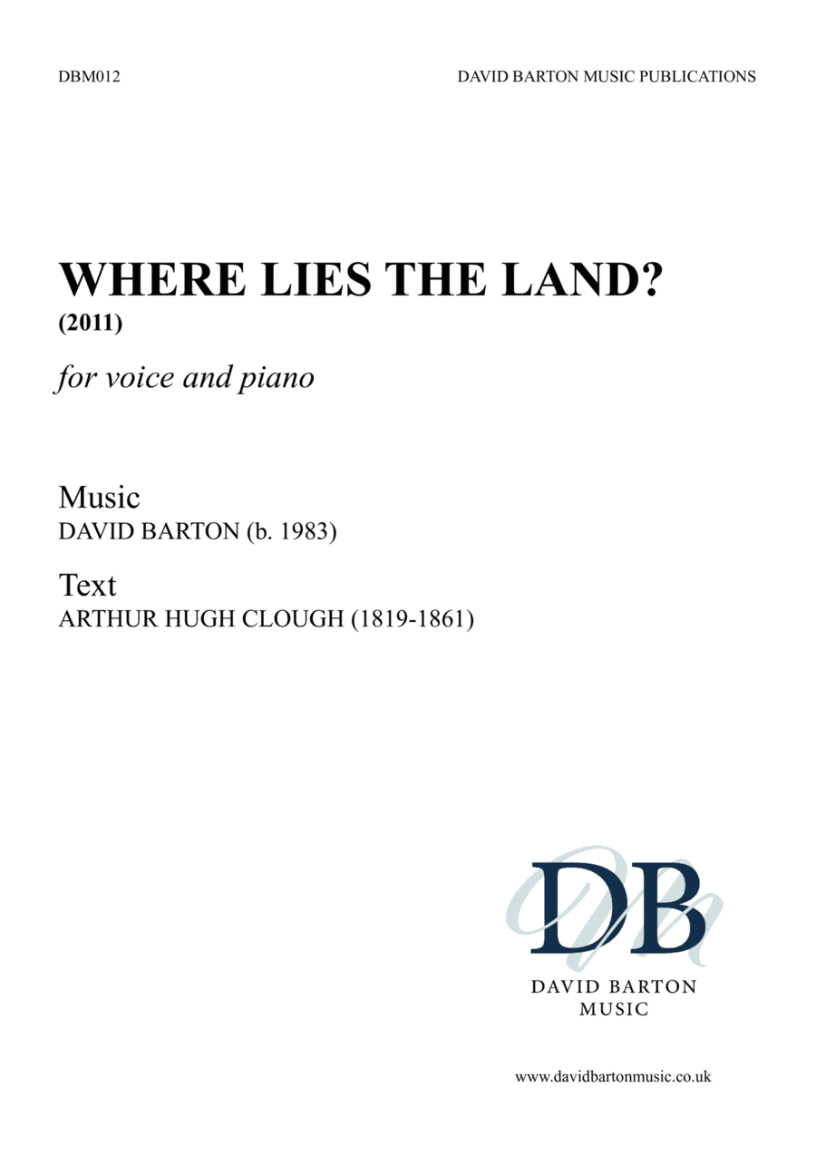 Where Lies the Land? Where Lies the Land? Voice scores gallery preview page 1