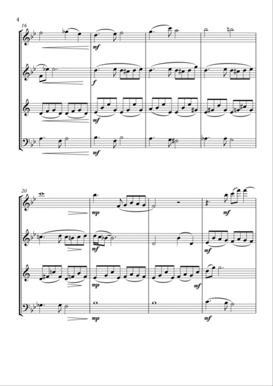 Ben Ben Woodwind Quartet scores gallery preview page 4