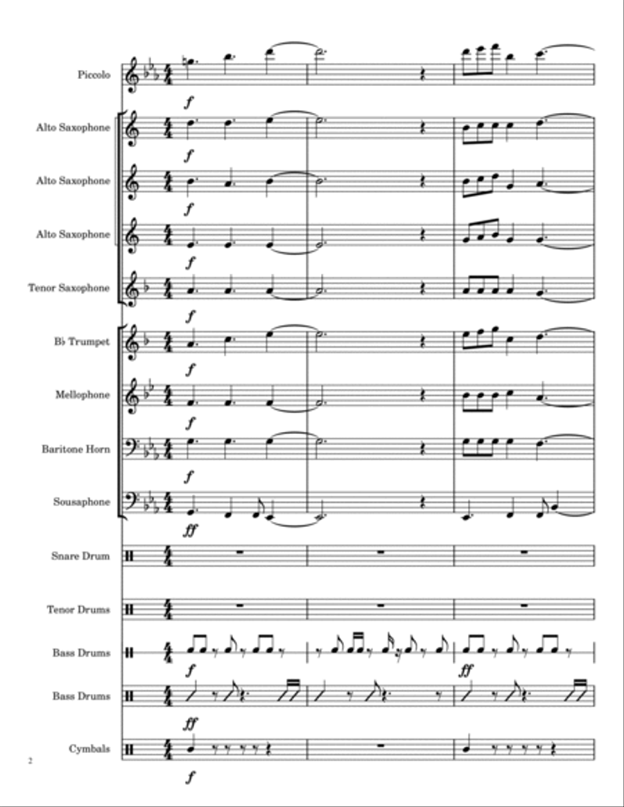 All I Do All I Do Marching Band scores gallery preview page 2