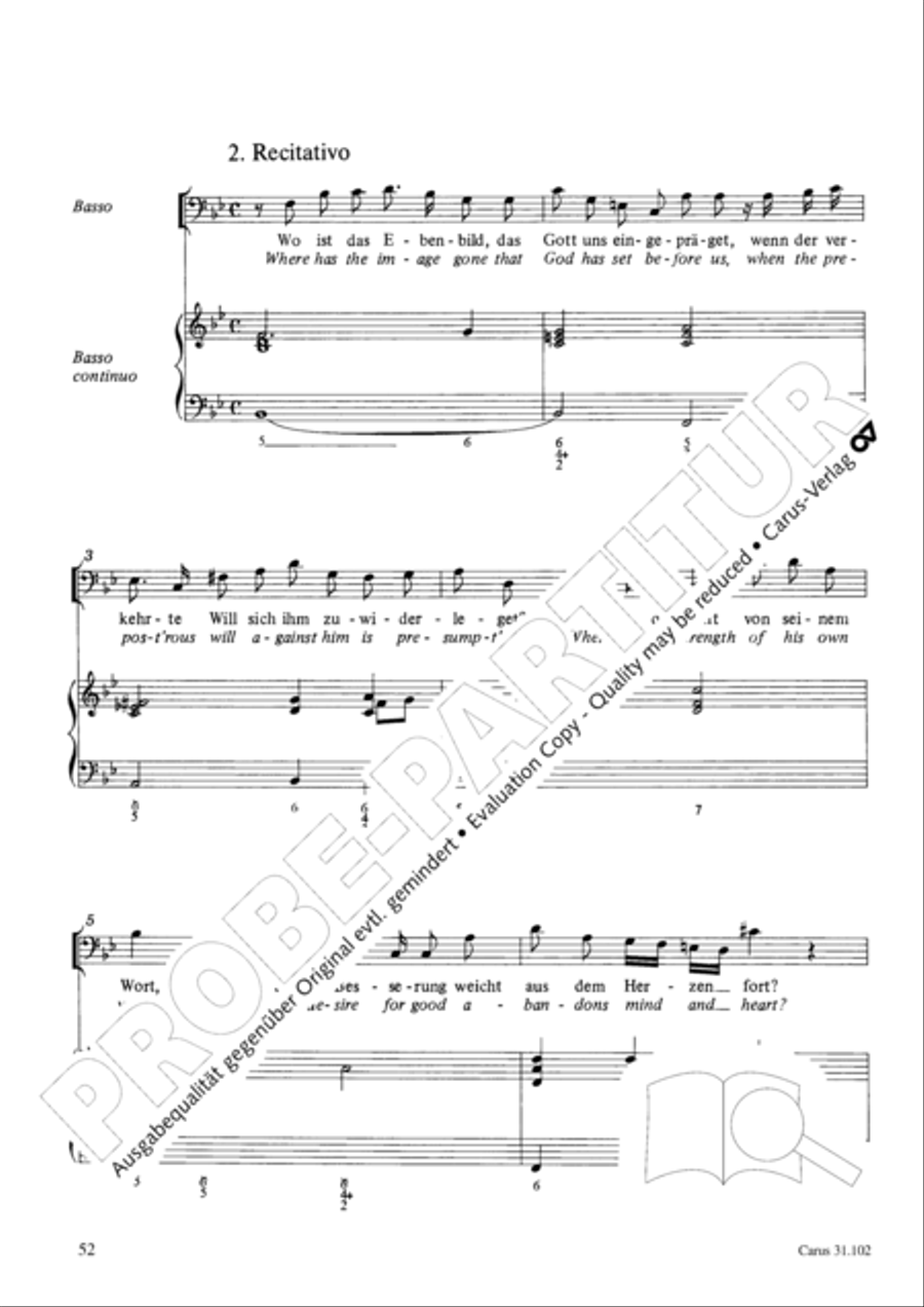 Lord God, your eyes are seeing truth in trusting (Herr, deine Augen sehen nach dem Glauben) ATB scores gallery preview page 53