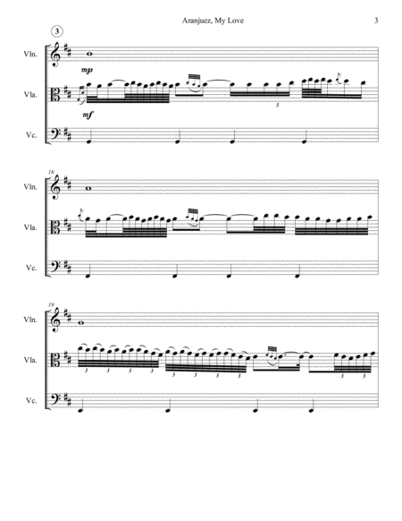 Joaquin Rodrigo - Concerto de Aranjuez 2nd movement (Adagio) arr. for string trio (score and parts)