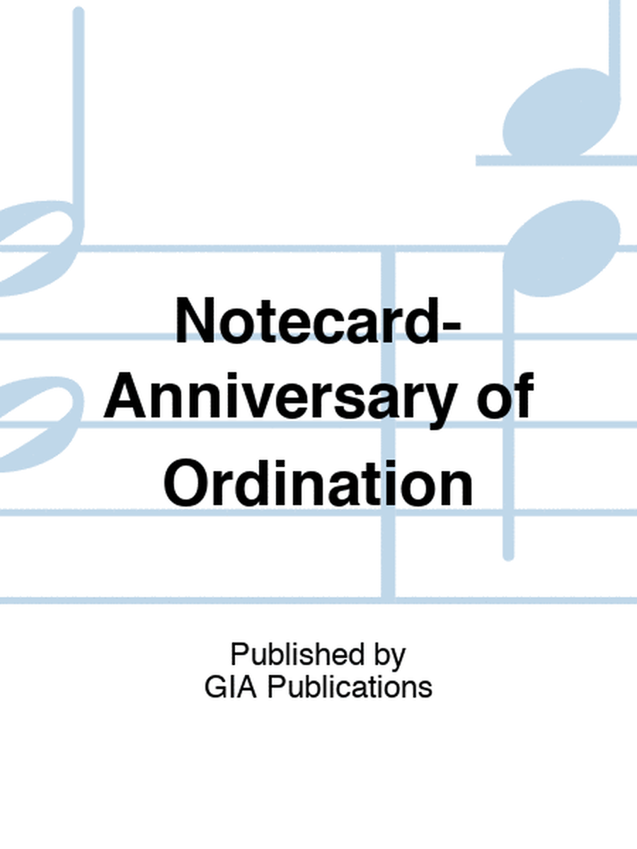 Notecard-Anniversary of Ordination