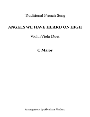 Angels We Have Heard On High Violin and Viola Duet-Score and Parts