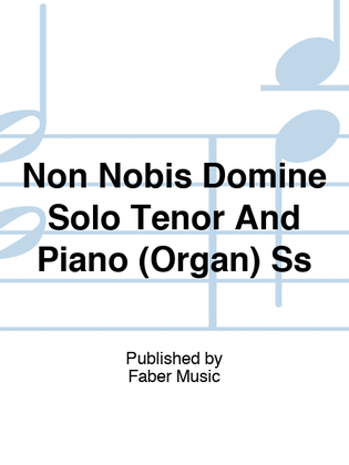 Book cover for Non Nobis Domine From Henry V Tenor/Piano S/S