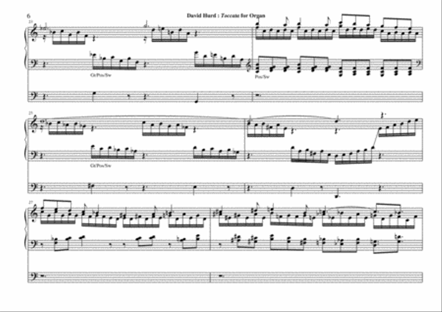 David Hurd: Toccata for organ Organ Solo scores gallery preview page 6