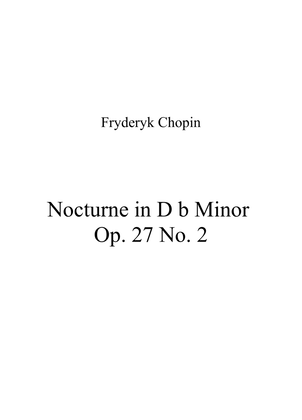 Book cover for Nocturne in D b Minor Op. 27 No. 2