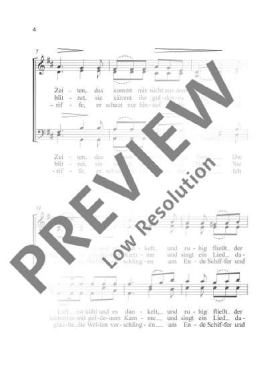 Die Loreley 4-Part scores gallery preview page 3
