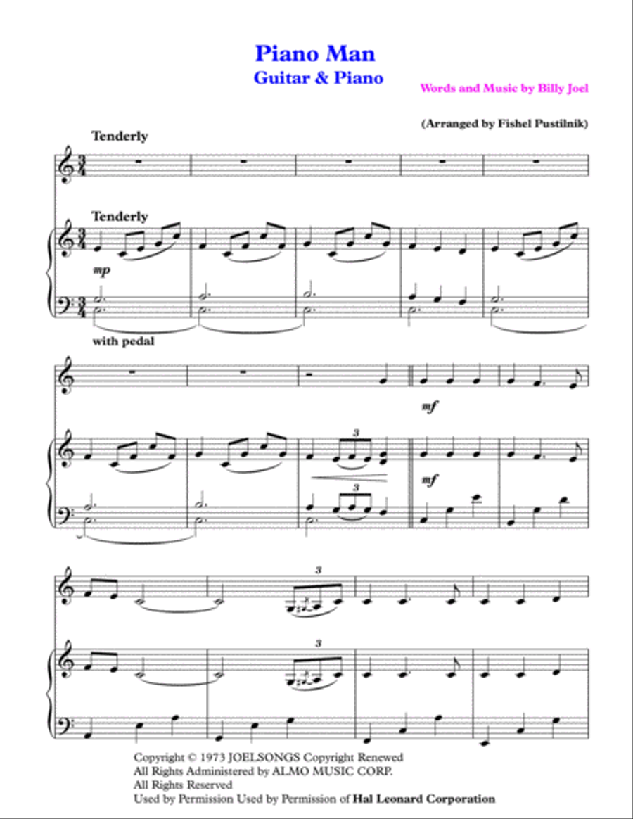 Piano Man String Duet scores gallery preview page 2
