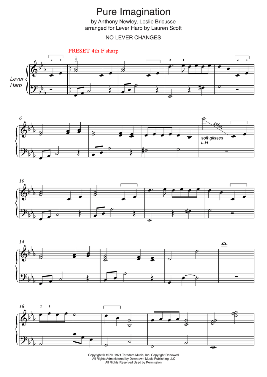 Pure Imagination Harp scores gallery preview page 3
