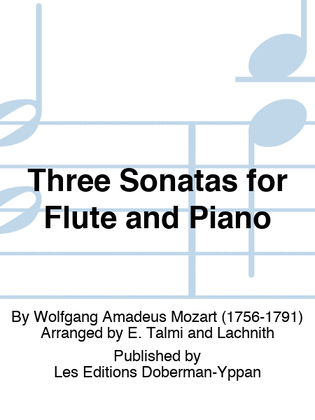 Book cover for Three Sonatas for Flute and Piano