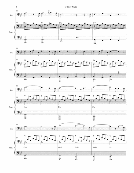 O Holy Night (for Cello solo and Piano) image number null