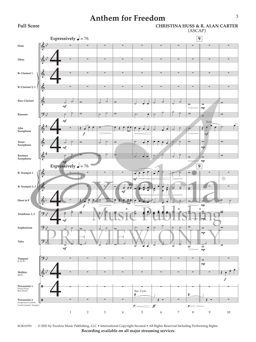 Anthem for Freedom Anthem for Freedom Concert Band scores gallery preview page 4