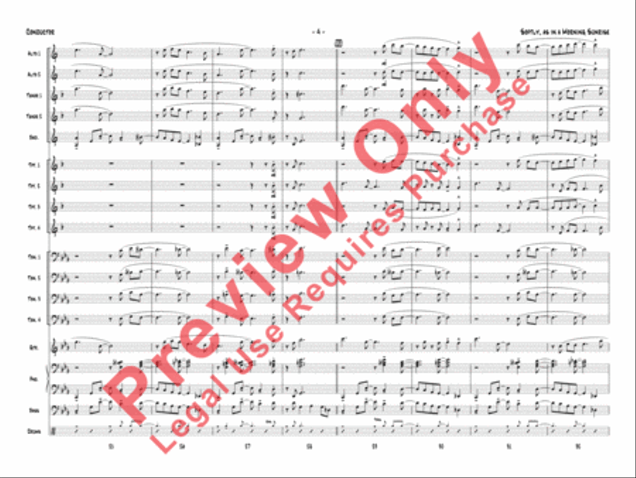 Softly, As in a Morning Sunrise Jazz Ensemble scores gallery preview page 7