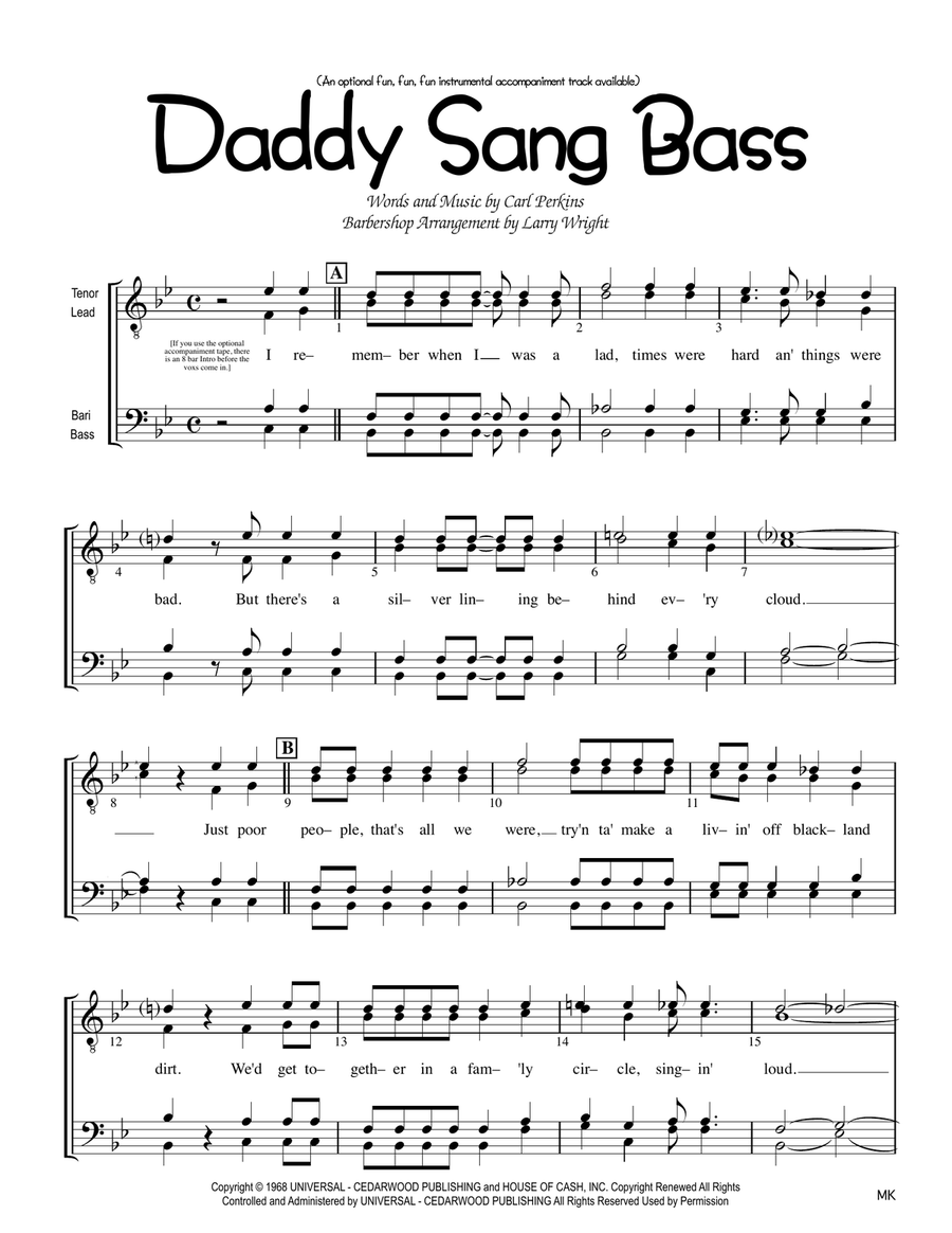 Daddy Sang Bass