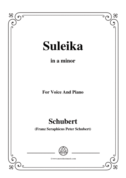 Schubert-Suleika(Suleika I),Op.14 No.1,in a minor,for Voice&Piano image number null