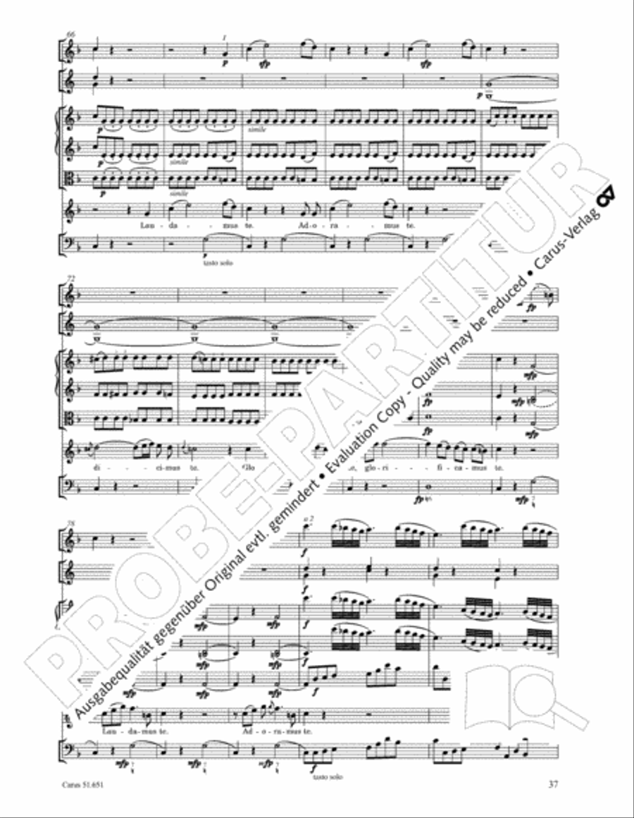 C Minor Mass, K. 427 (Missa in c KV 427) 4-Part scores gallery preview page 53