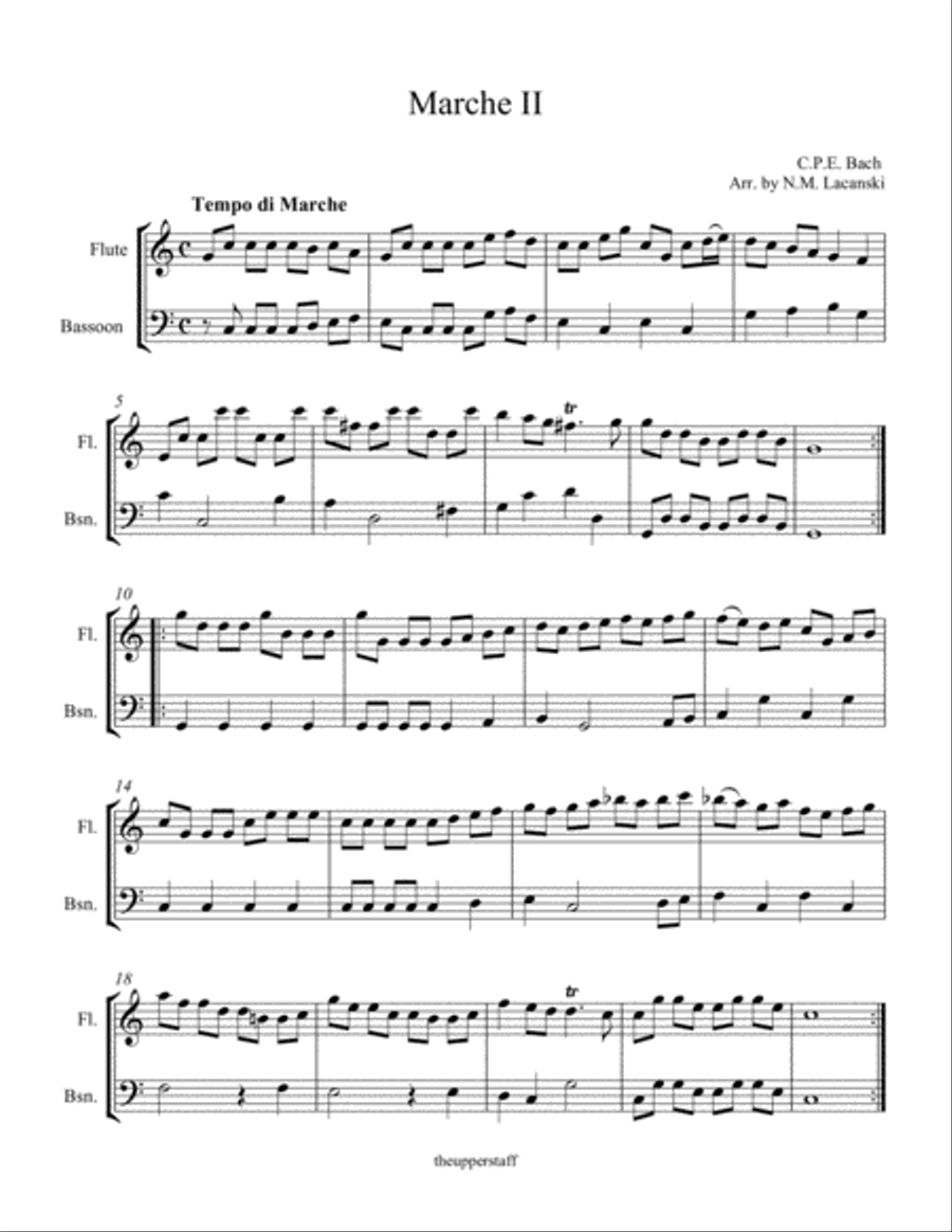 Marche II Woodwind Duet scores gallery preview page 2