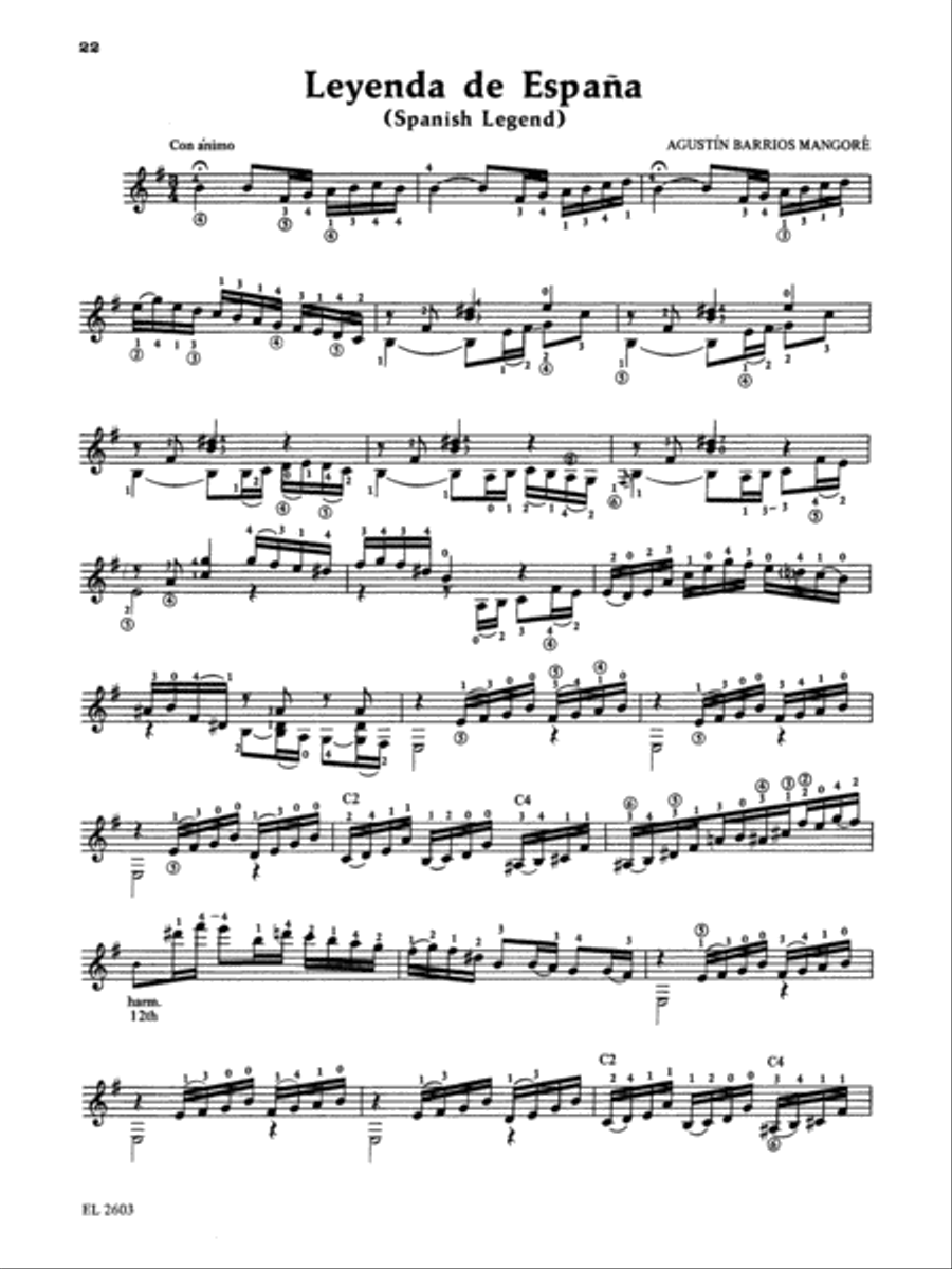 Guitar Works of Agustin Barrios Mangore, Volume 2 Acoustic Guitar scores gallery preview page 6