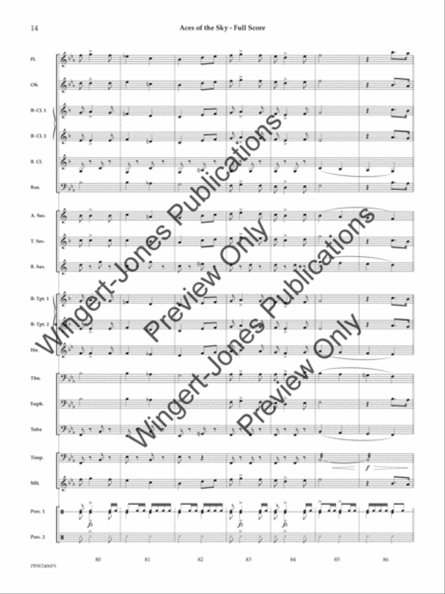 Aces of the Sky (Score) Concert Band scores gallery preview page 15