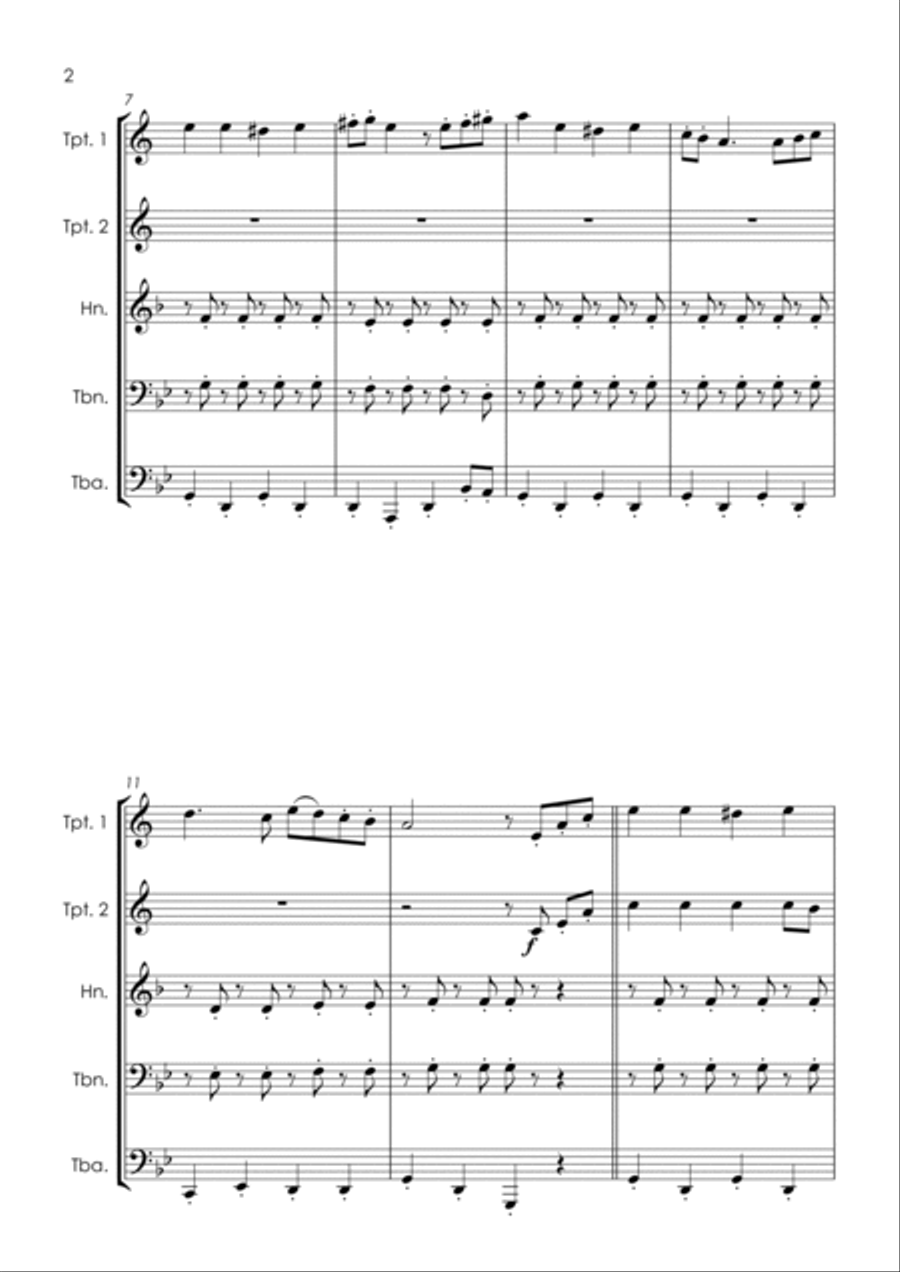 Chosen Kale Mazel Tov חתן וכלה ברכות (Jewish Wedding) - brass quintet Brass Quintet scores gallery preview page 6