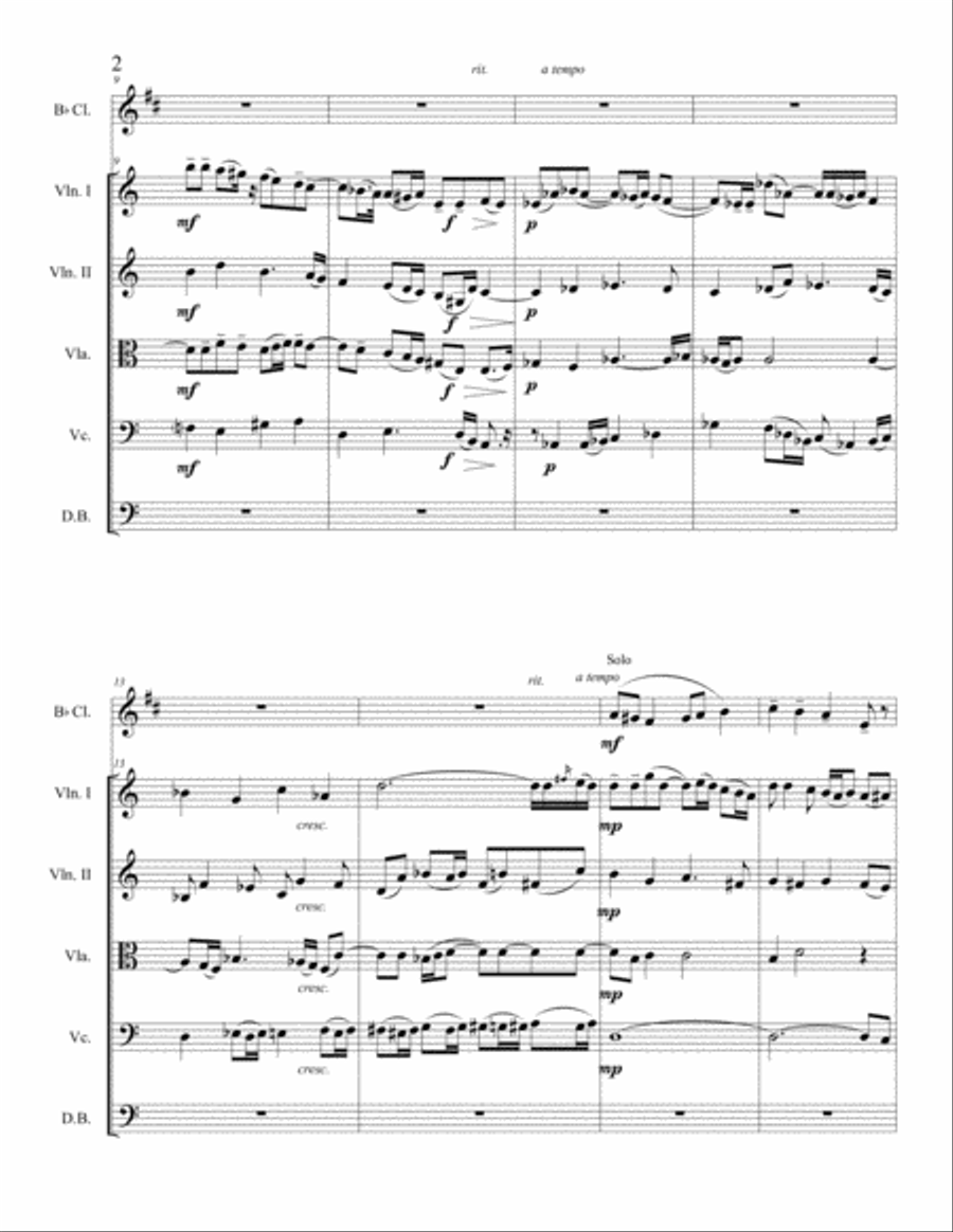 Charles Marie Widor's Symphony No. 5 Movement IV (Instrumental arrangement) Small Ensemble scores gallery preview page 3