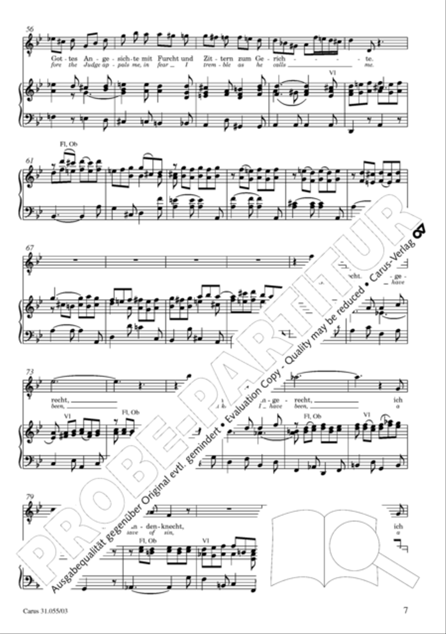 A feeble soul, a slave of sin (Ich armer Mensch, ich Sundenknecht) 4-Part scores gallery preview page 8