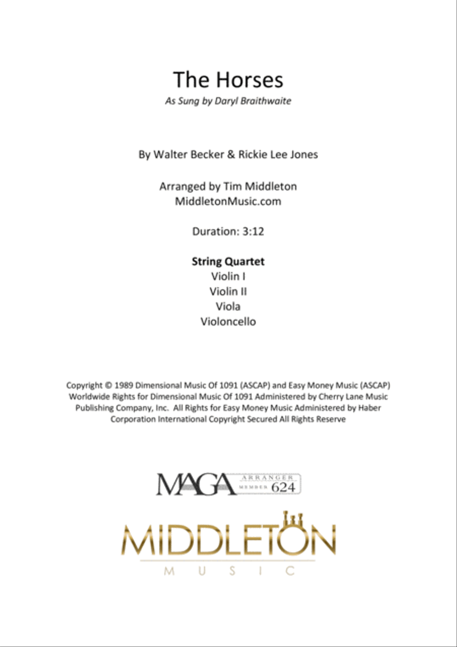 The Horses String Quartet scores gallery preview page 1