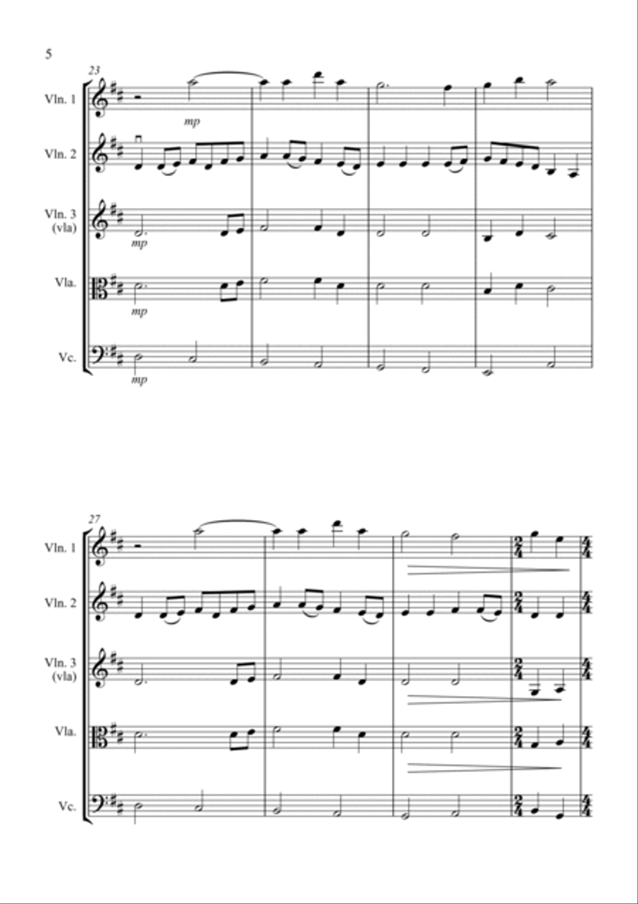 Simple Gifts - for String Quartet String Quartet scores gallery preview page 6