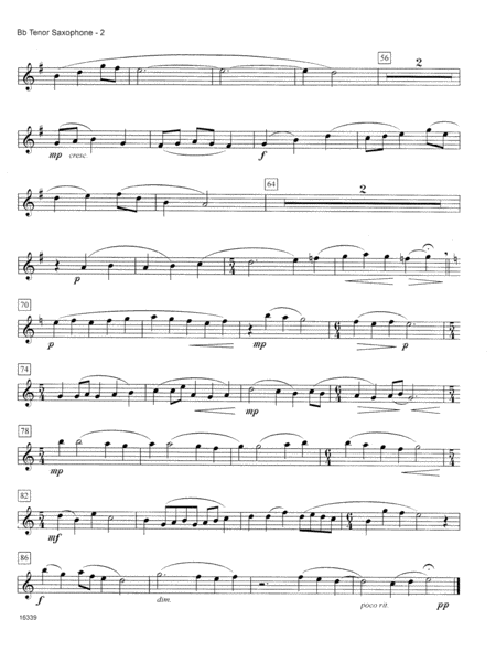 Three Advent Carols - Bb Tenor Saxophone by Arthur Frackenpohl Tenor Saxophone - Digital Sheet Music