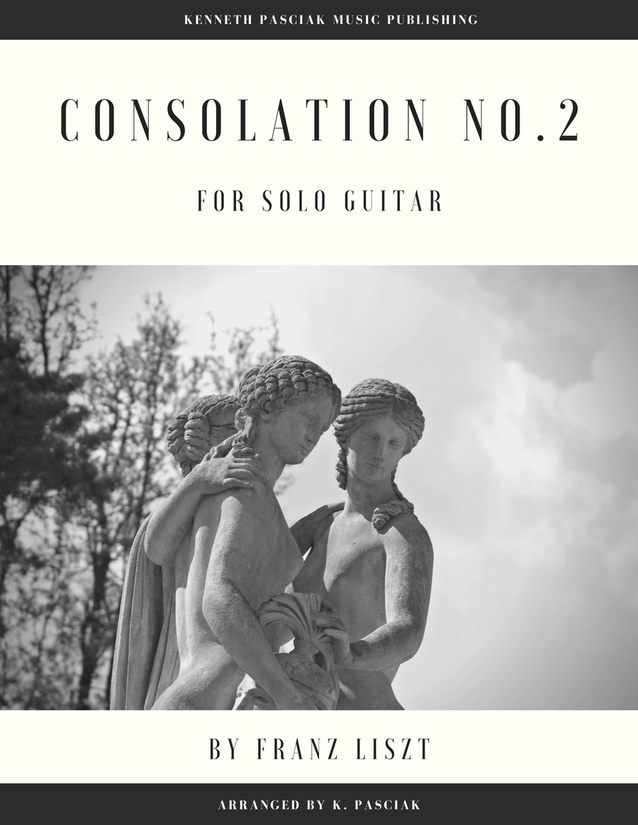 Consolation No. 2 by Liszt (for Solo Guitar) Classical Guitar scores gallery preview page 1