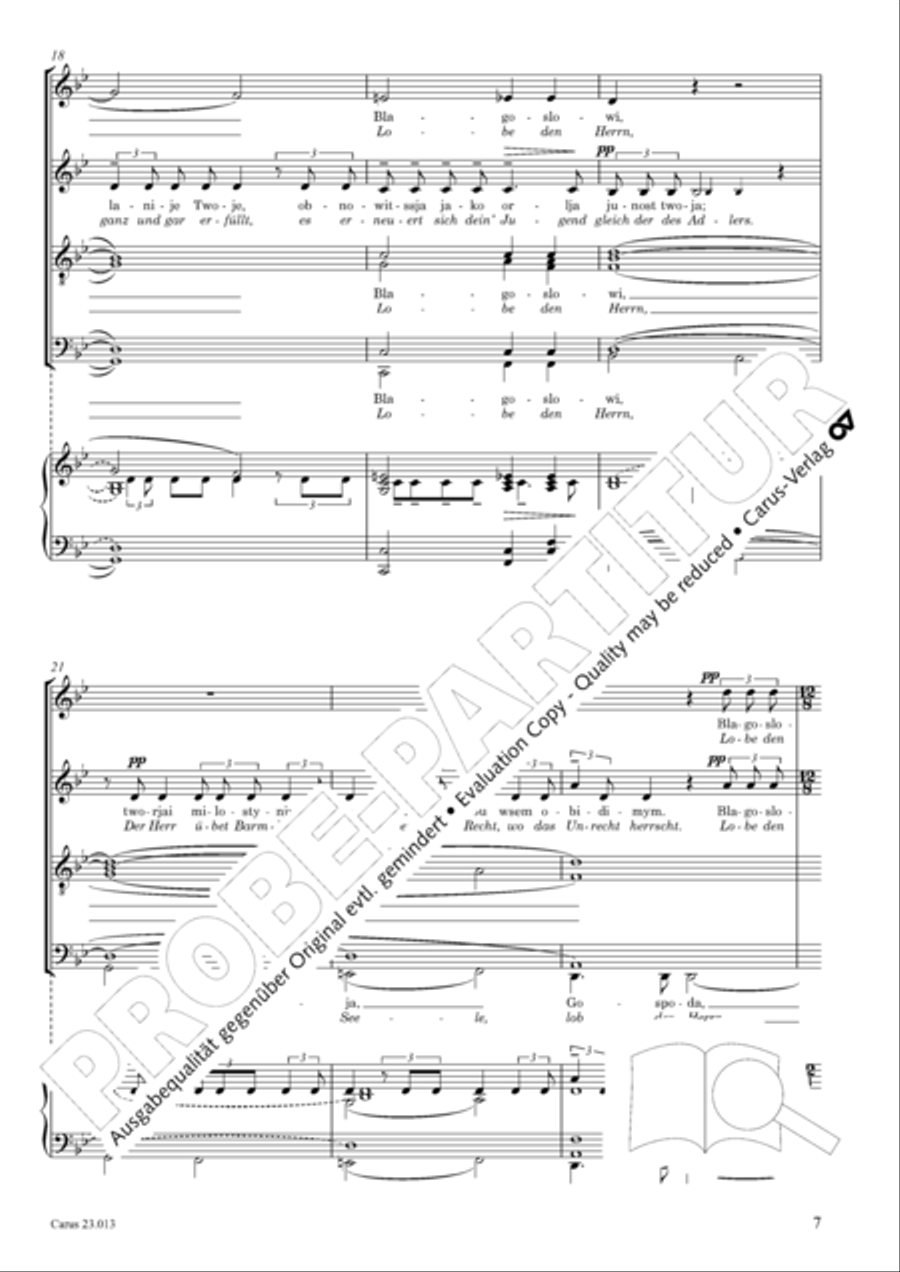 Liturgy of St. John Chrysostom op. 31 for mixed choir a cappella (Chrysostomos-Liturgie op. 31 fur Chor a cappella mit singbarem deutschem Text)