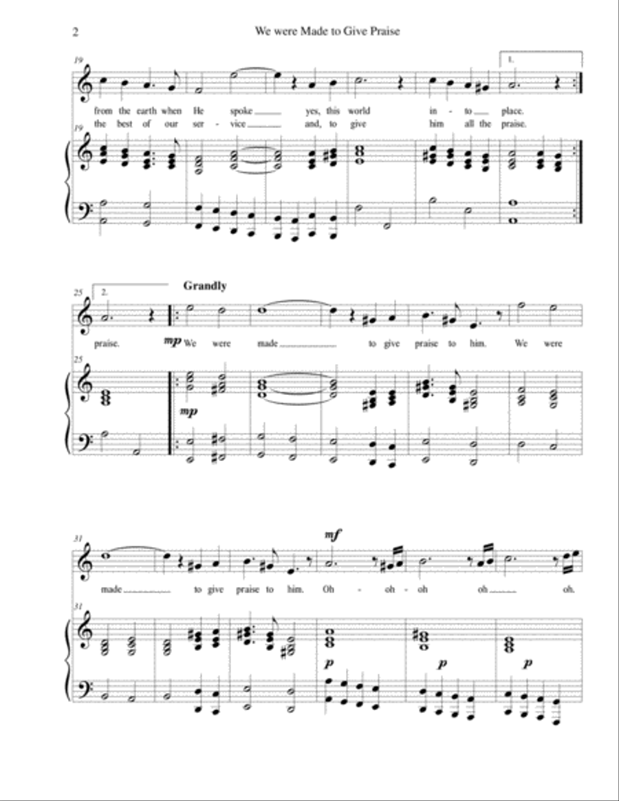 We Were Made to Give Praise to Him Voice scores gallery preview page 2