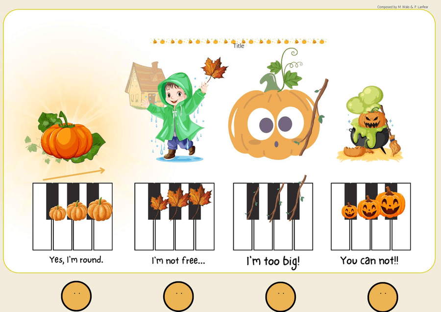 Meeting Pumpkin Meeting Pumpkin Piano Method scores gallery preview page 1