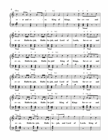 "Hallelujah Chorus" from "The Messiah" - Late Elementary - Early Intermediate Level image number null