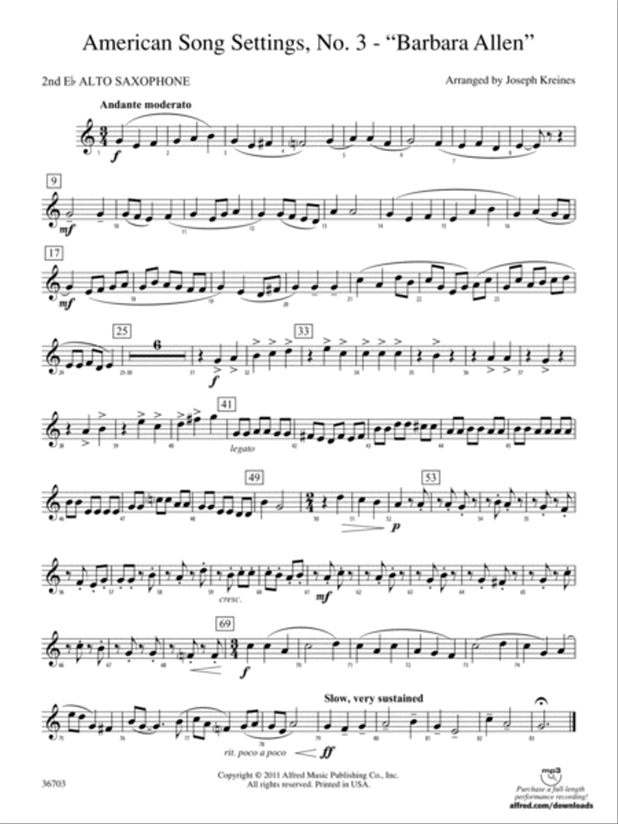 American Song Settings, No. 3 