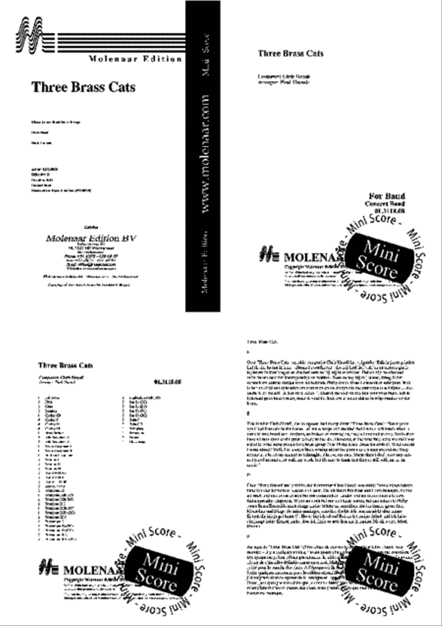 Three Brass Cats Three Brass Cats Concert Band scores gallery preview page 2