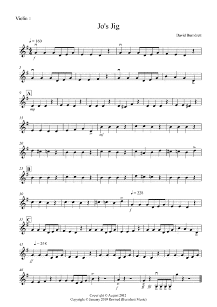 Jo's Jig for String Orchestra String Orchestra scores gallery preview page 6