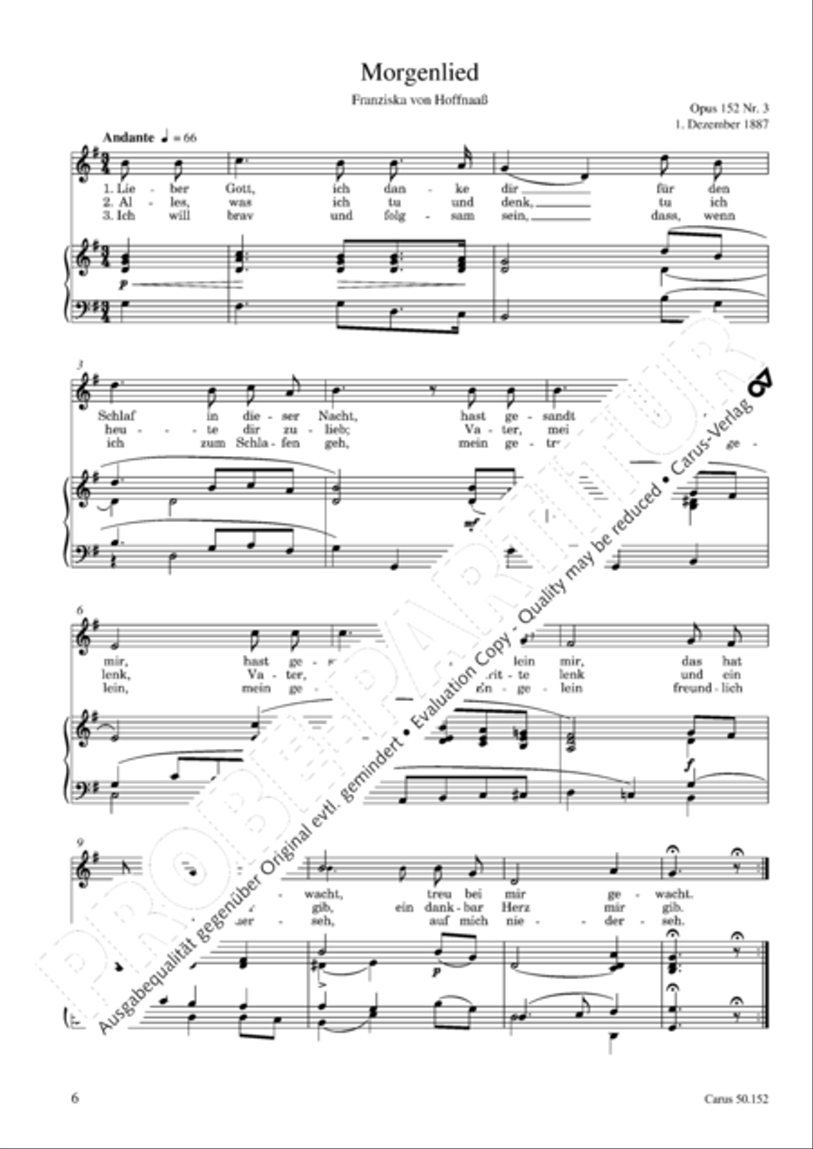 Liederbuch fur Kinder op. 152 Choir scores gallery preview page 7