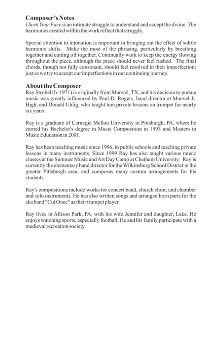 I Seek Your Face TTBB scores gallery preview page 2