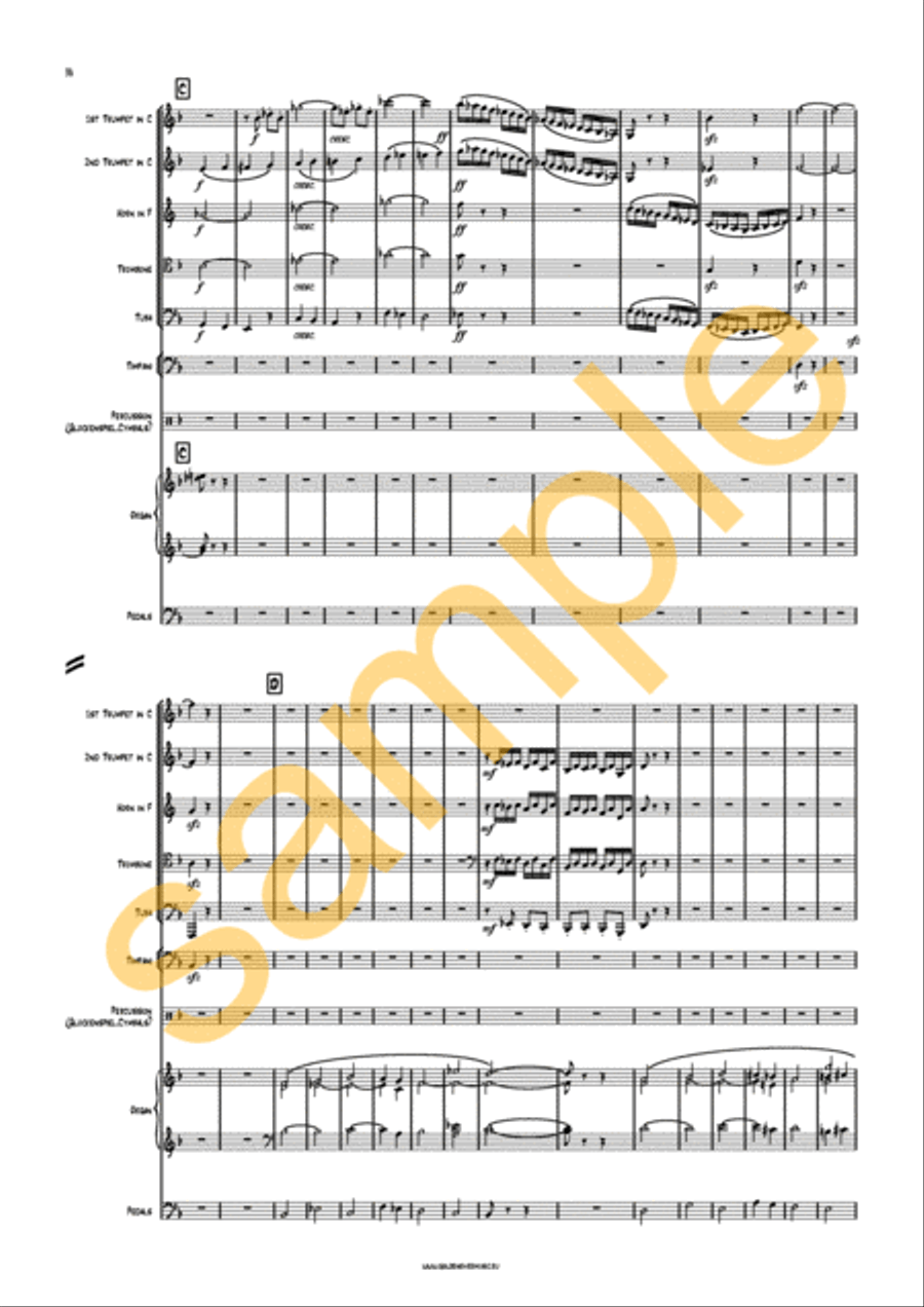 Symphony no. 1 opus 42 for Organ and Orchestra Organ scores gallery preview page 15