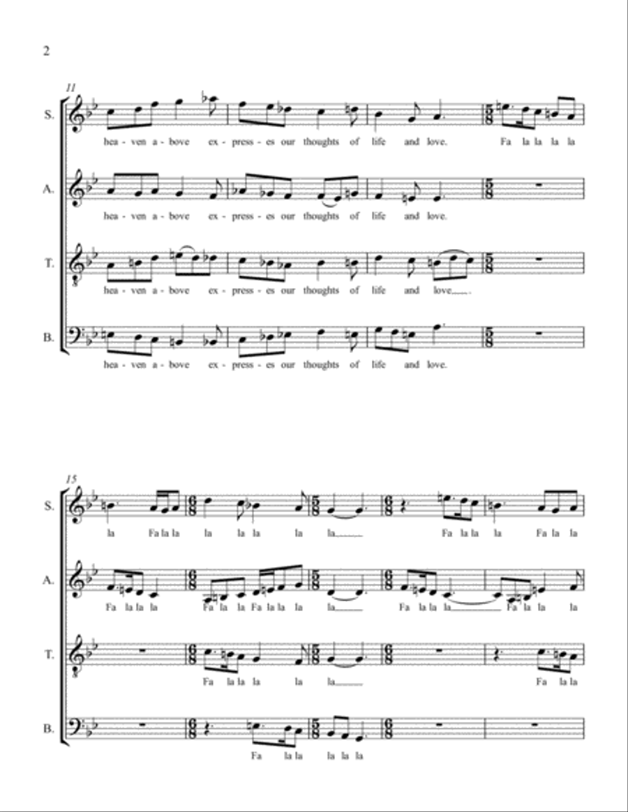Greeting Card Madrigals 4-Part scores gallery preview page 2