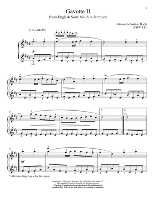 Gavotte II, BWV 811
