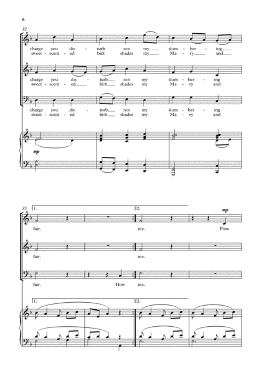 Twa Burns Songs 3-Part scores gallery preview page 6