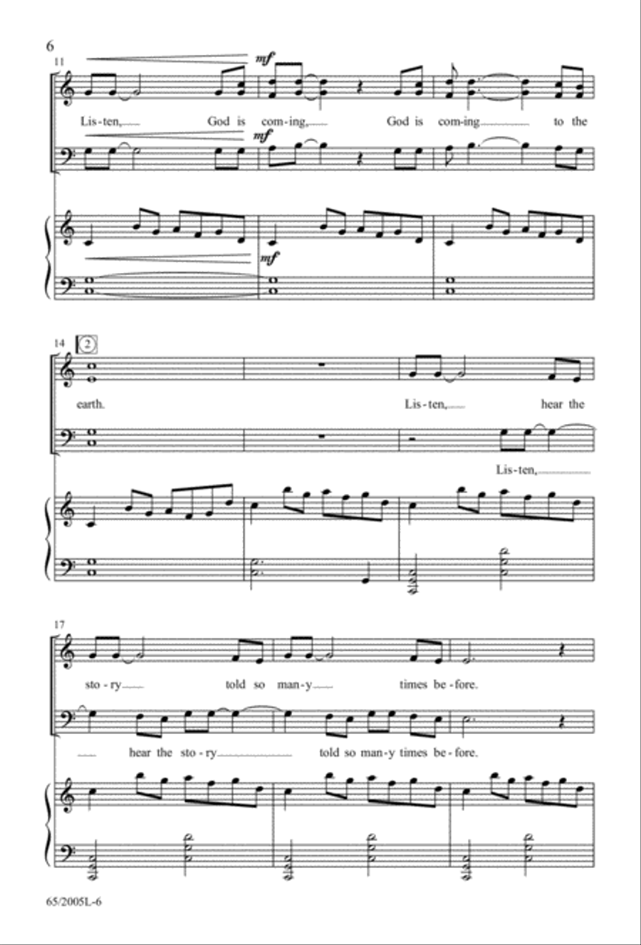 I Hear the Prophet Callin' 4-Part scores gallery preview page 7
