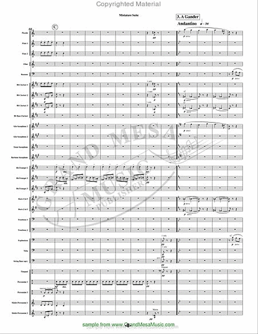 Miniature Suite Concert Band scores gallery preview page 9